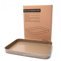 Non Stick Coating Baking Tray Single Package Baking Tray Fruit Pizza Metal Tray